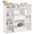 SoBuy Bücherregal KMB55, Montessori Regal Kinderregal Aufbewahrungsregal Spielzeugtruhe, mit Ablagefächern und Fächern, Standregal, Regal Kinderzimmer 106 cm