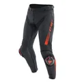 Dainese Super Speed Lederhose Schwarz/Rot-Fluo 56 sportliche Motorrad Hose NEU++
