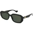 Gucci GG1535S Unisex-Sonnenbrille Vollrand Quadratisch Acetat Spritzguss-Gestell, schwarz