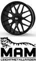 4x MAM GT1 7,5x17 5/100,0 ET45 matt Black Lip Polish