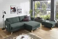 Ecksofa "Mailo L-Form", grün, B:204cm, ATLANTIC HOME COLLECTION, Sofas, Ecksofa, mit Seitentaschen, Recamiere beidseitig montierbar, Massivholzfüße