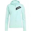 adidas Terrex TRK ClimaWarm Fleece Laufjacke Damen-Türkis, Größe L (auch verfügbar in M, XL)