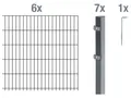 ALBERTS Doppelstabmattenzaun-Grundset (Anthrazit, Zaunl. 12 m, Mattenh. 1000mm)