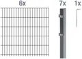 Alberts Doppelstabmattenzaun Grundset, (Set), Höhe: 80-160 cm, Gesamtlänge: 4-30 m, zum Einbetonieren