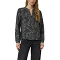 s.Oliver Langarmbluse mit All-Over Leo Print grau XS (34)