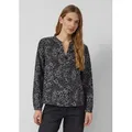 s.Oliver Langarmbluse Bluse Langarmbluse aus Viskosemix mit Leo-Print grau XS (34)