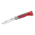 Opinel No 07 Outdoor Junior Kindermesser mit Signalpfeife, Rot