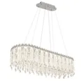 GLOBO LIGHTING LED-Hängeleuchte, LED-Leuchtmittel fest verbaut, Kaltweiß, Warmweiß, Neutralweiß, Tageslichtweiß, Farbwechsel, Hängelampe Esstischlampe LED dimmbar Feder Kristalle Fernbedienung