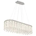 Hängelampe Esstischlampe LED dimmbar Feder Kristalle Fernbedienung LED H 120 cm