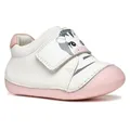 Geox Baby-Mädchen B TUTIM B Sneaker, White/Rose, 21 EU