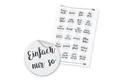 itenga Aufkleber 24 x itenga Sticker „Sprüche Vintage Papier Hell“ unlackiert (Motiv 71