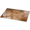 Tulup Tischplatte Natürliches Holzmuster Glas für Tischplatte 120x60 cm Braun Tischplatte Rechteckige Glasplatte für Tisch Gartentischplatte
