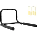 WELLGRO Wand Fahrradhalter - Stahl, schwarz, klappbar, Tragkraft bis 50 kg, Wandmontage, weiche Schaumstoffpolsterung - Schwarz