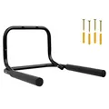 WELLGRO® Wand Fahrradhalter - Stahl, schwarz, klappbar, Tragkraft bis 50 kg, Wandmontage, weiche Schaumstoffpolsterung
