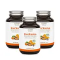 Acurmin Ferment – Fermentierte Bio-Kurkuma-Kapseln – 1.100 mg Kurkuma-Pulver – mit höchst verträglichem fermentiertem Pfeffer – 180 Kapseln