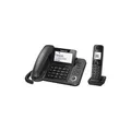 Panasonic KX-TGF310 Dect Schwarz Telefon Befestigt Mit Cordless Zusatzinstrument