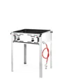 Hendi Grill-Master Maxi mit verchromten Rost emailierten Bräter