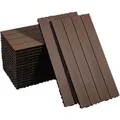 CCLIFE WPC Terrassendielen Balkon Boden Braun 60 x 30 x 2 cm 17 Stück 3,06 m²