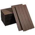 CCLIFE WPC Terrassendielen, Balkon Boden, Terrassenfliesen, Klickfliesen Terrasse, 30x60 cm, Wasserdicht Rutschfest, Geeignet für Balkon und Garten