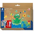 STAEDTLER Fingermalfarbe Noris junior (intensive, lichtechte Farben, leicht mischbar, schnell trocknend, Anwendung auf Papier, Pappe, Holz und Glas/Fenster, Flasche à 750 ml, gelb) 8811-1