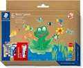 STAEDTLER Fingermalfarbe Noris junior Set mit 6 Farben, 75 ml (6er Pack),