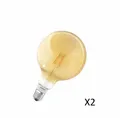 2 Stück Osram LED Globe Smart+ E27 Gold 3,5W 825 600lm 15000 Stunden Dimmbar