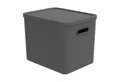 ROTHO Aufbewahrungsbox ALBULA, 27 Liter, Anthrazit, Kunststoff, (1 St), mit Deckel