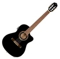 Ortega RCE138-T4BK Black Thinline Konzertgitarre mit Tonabnehmer+ Gigbag