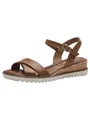 Tamaris Damen Sandalette mit Keilabsatz, braun, 37 EU