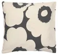 Marimekko Bettwäsche Kopfkissenbezug Unikko Charcoal-Off White (80x80cm)
