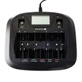 everActive Ladegerät für 8 Akkus AAA AA C D 9V, universal und schnell, vollautomatisch, LCD mit prozentualen Batteriestandsanzeiger, Modell: NC-900U