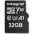 Integral INMSDH32G-100V30 MICRO SD CARD MICROSDHC UHS-1 U3 CL10 V30 UP TO 100MBS READ 30MBS WRITE MicroSD (32 GB, microSD, U3, UHS-I) (INMSDH32G-100V30)