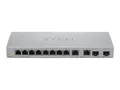 ZyXEL Switch smart managed Layer2 12 Port. 8x 1 GbE. 2x 2.5. SFP+. Desktop. - Switch - 12-Port
