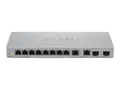 ZyXEL XGS1210-12 - V2 - Switch - managed - 8 x 10/100/1000 + 2 x 100/1000/2.5G + 2 x 1 Gigabit/10 Gigabit SFP+ (Uplink)