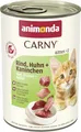 animonda Carny Katzen Nassfutter Kitten Rind + Huhn + Kaninchen (12 x 400g), Kitten getreidefreies Katzennassfutter ohne Zucker für wachsende Kätzchen bis 1 Jahr, mit frischen Zutaten