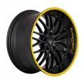 1x BARRACUDA VOLTEC T6 mattblack puresports color trim gelb 8.0Jx17 5x112 ET45