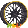 Barracuda Voltec T6 mattblack PureSports / Color Trim gelb 8x17" ET45 LK5 112...