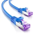 deleyCON 4m CAT7 Netzwerkkabel - 10 Gigabit - RJ45 Patchkabel Ethernet Kabel (Kupfer, SFTP PiMF Schirmung) - für Highspeed LAN DSL Switch Modem Ro... - Blau