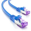 deleyCON 4m CAT7 Netzwerkkabel - 10 Gigabit - RJ45 Patchkabel Ethernet Kabel (Kupfer, SFTP PiMF Schirmung) - für Highspeed LAN DSL Switch Modem Router Patchpanel CAT7 CAT6 CAT5 - Blau