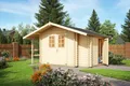 Gartenhaus Blockhaus VILANO 2 370x240 cm 28 mm m. Fußboden Schleppdach Lasita