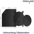 mixcover original Dauerbackfolie - Backpapier für Varoma Einlegeboden TM6, TM5, TM31, Thermomix Friend - wiederverwendbar und nachhaltig - Schwarz