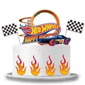 YOGARTH 8 Stück Hot Wh-els Tortendeko Jungen, Hot Wh-els Kuchen Deko Kindergeburtstag, Cake Topper Set, Happy Birthday Topper für Jungen Geburtstag Party Kuchen Dekoration Supplies (C)