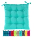 JACK Outdoor Stuhlkissen 38x38cm Lounge Kissen Auflage Wasserfest Sitzkissen Garten Lotus Effekt, Farbe:Aqua