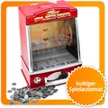 Retro Münzschieber Spielautomat Coin Pusher mit Licht & Musik inkl. 100 Spielmünzen Anti-Kippschutz Jahrmarkt Tischspiel für Zuhause