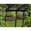 Vitavia, abklappbares Alu-Pflanzregal für Gewächshäuser, schwarz, 120 x 29 cm