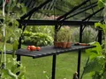 Vitavia abklappbares Alu-Pflanzregal für Gewächshäuser, schwarz, 120 x 29 cm