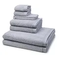 Möve - 8 teiliges Frottier-Set - Superwuschel (2 X Wasch- 2 X Gäste- 2 X Dusch- 2 X Handtuch im Set) - 520 g/m2 - Baumwolle - Walkfrottee - saugstark - weich und flauschig - Silver