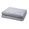 Möve - 2 teiliges Frottier-Set - Superwuschel (2 X Duschtuch im Set) - 520 g/m2 - Baumwolle - Walkfrottee - saugstark - weich und flauschig - Silver