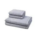 Möve - 4 teiliges Frottier-Set - Superwuschel (2 X Handtuch 2 X Duschtuch im Set) - 520 g/m2 - Baumwolle - Walkfrottee - saugstark - weich und flauschig - Silver