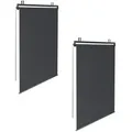 Idmarket - Satz Von 2 Rollos B.124 X H. 225 Cm Für Pergola Anthrazitgrau
